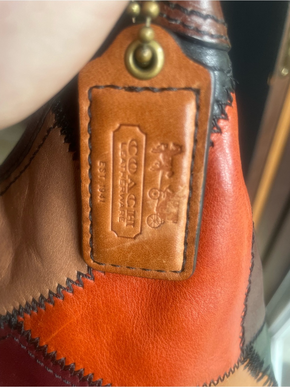 Coach VTG Limited edition patchwork leather bleecker MINI duffle bucket bag - Picture 7 of 10